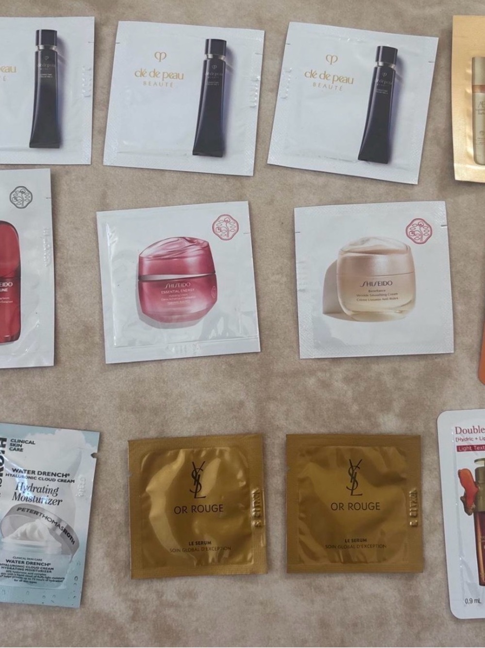 YSL, Cle de Peau, Sheseido, plus more- 12 samples